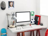 Modern study room for a boy.